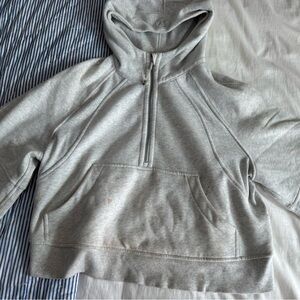 Lululemon Gray Half-Zip Scuba Hoodie